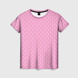 Женская футболка Светлый розовый королевский узор
