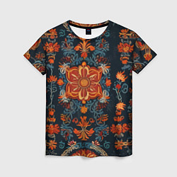 Женская футболка Текстуры в славянском стиле