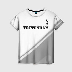 Футболка женская Tottenham sport на светлом фоне посередине, цвет: 3D-принт