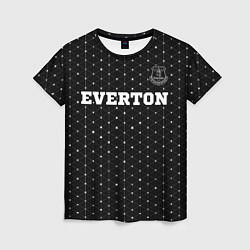 Женская футболка Everton sport на темном фоне посередине