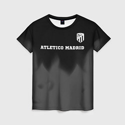 Женская футболка Atletico Madrid sport на темном фоне посередине