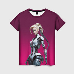 Женская футболка Beauty cyber Barbie - ai art fantasy