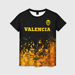 Женская футболка Valencia - gold gradient посередине