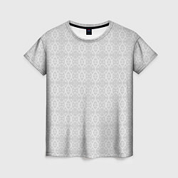 Женская футболка Светло-серый кружевной узор