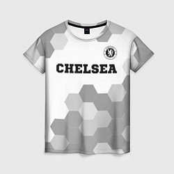 Женская футболка Chelsea sport на светлом фоне посередине