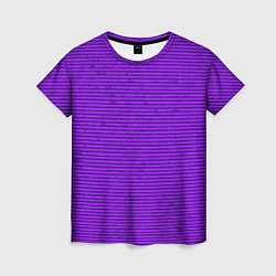 Женская футболка Сочный фиолетовый в полоску