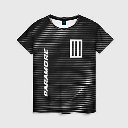 Футболка женская Paramore metal rock lines, цвет: 3D-принт