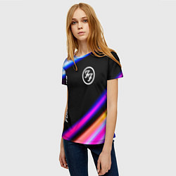 Футболка женская Foo Fighters neon rock lights, цвет: 3D-принт — фото 2