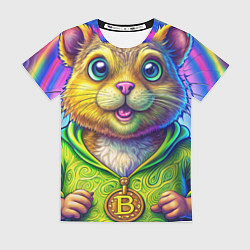 Футболка женская Хомяк и биткоин, цвет: 3D-принт