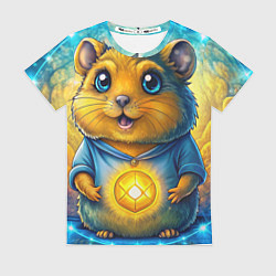 Футболка женская Хомяк в криптовалюте, цвет: 3D-принт