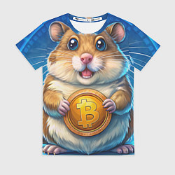 Футболка женская Хомячок с криптой, цвет: 3D-принт