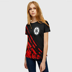 Футболка женская Yamaha sport grunge, цвет: 3D-принт — фото 2