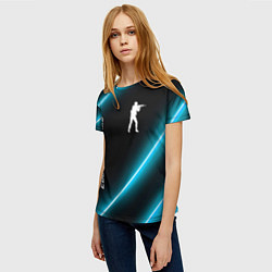 Футболка женская Counter Strike неоновые лампы, цвет: 3D-принт — фото 2