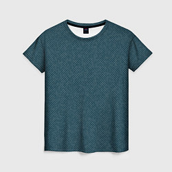 Женская футболка Текстурированный тёмный сине-зелёный
