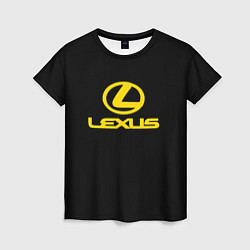 Женская футболка Lexus yellow logo