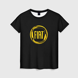 Женская футболка FIAT logo yelow