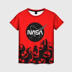 Женская футболка Marshmello x Nasa red