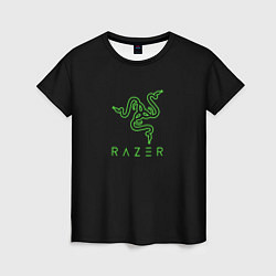 Женская футболка Razer logo brend