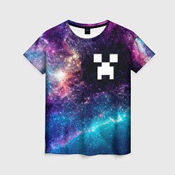 Женская футболка Minecraft space game