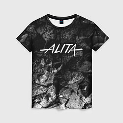 Женская футболка Alita black graphite