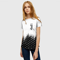Футболка женская Juventus sport steel, цвет: 3D-принт — фото 2