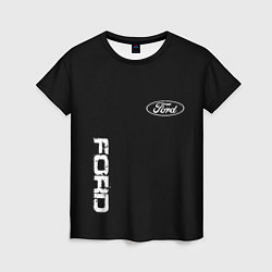 Женская футболка Ford logo white steel