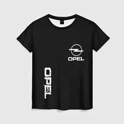 Футболка женская Opel white logo, цвет: 3D-принт