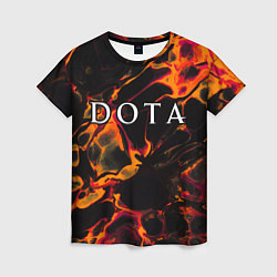 Женская футболка Dota red lava