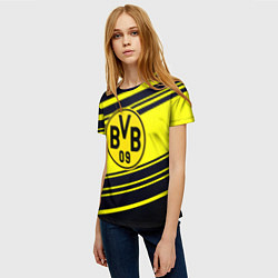 Футболка женская Borussia sport geometry, цвет: 3D-принт — фото 2
