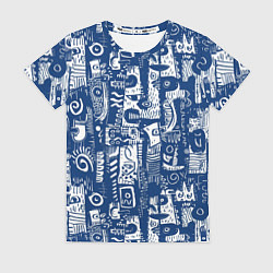 Женская футболка Маски туземные абстракция