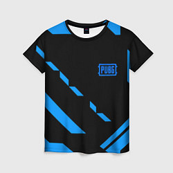 Женская футболка PUBG blue geometry