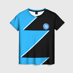 Женская футболка Napoli fc geometry blue