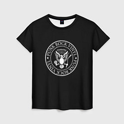 Женская футболка Ramones logo rock