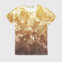 Женская футболка Абстракция - yellow sad weather