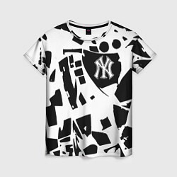 Футболка женская New York yankees - abstraction, цвет: 3D-принт