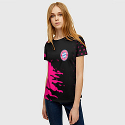 Футболка женская Бавария Мюнхен краски, цвет: 3D-принт — фото 2