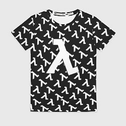Футболка женская Half liife logo pattern, цвет: 3D-принт