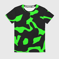 Женская футболка Зелёный камуфляж милитари