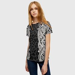 Футболка женская Скандинавский кельтский узор, цвет: 3D-принт — фото 2