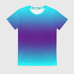 Женская футболка Градиент из неона