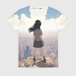 Женская футболка Девушка аниме