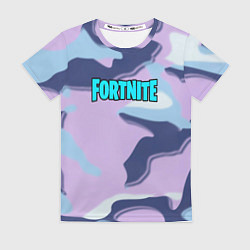 Футболка женская Fortnite camo steel, цвет: 3D-принт