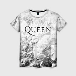 Женская футболка Queen white graphite