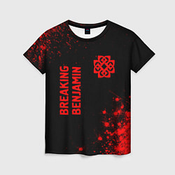 Футболка женская Breaking Benjamin - red gradient вертикально, цвет: 3D-принт