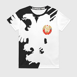 Футболка женская СССР текстура герб, цвет: 3D-принт