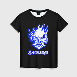 Женская футболка Samurai logo ghost