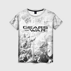 Женская футболка Gears of War white graphite