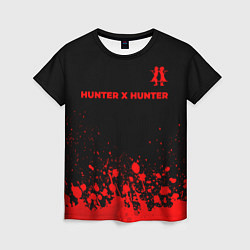 Женская футболка Hunter x Hunter - red gradient посередине