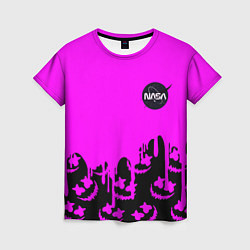 Женская футболка Marshmello neon nasa