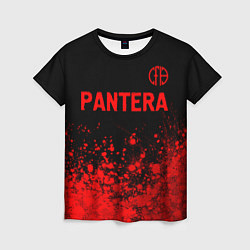 Женская футболка Pantera - red gradient посередине